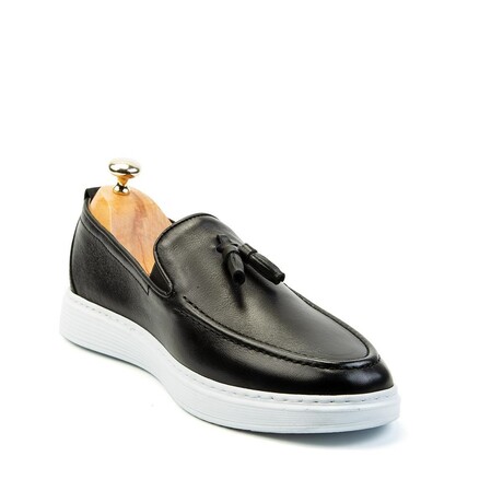 Ducavelli Fringe Genuine Leather Men's Casual Shoes // Black (Euro: 39)