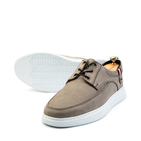 Ducavelli Daily Nubuck Genuine Leather Men's Casual Shoes // Grey (Euro: 39)