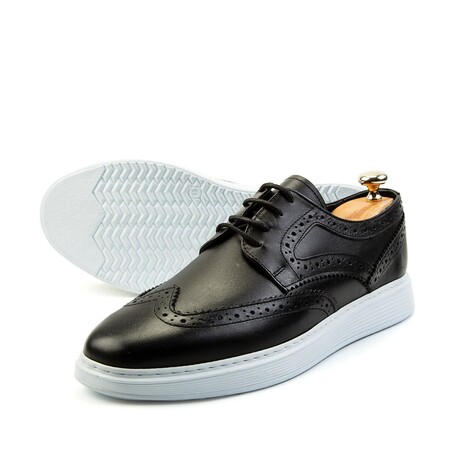 Ducavelli Night Genuine Leather Men's Casual Shoes // Black (Euro: 39)