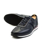 Ducavelli Stripe Genuine Leather Men's Casual Shoes // Navy Blue (Euro: 47)