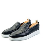 Ducavelli Stamped Flotter Genuine Leather Men's Casual Shoes // Navy Blue (Euro: 39)