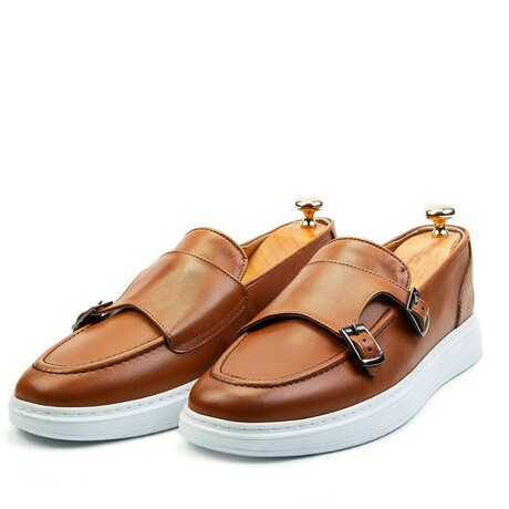 Ducavelli Strap Genuine Leather Men's Casual Shoes // Brown (Euro: 39)