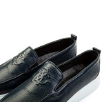 Ducavelli Stamped Flotter Genuine Leather Men's Casual Shoes // Navy Blue (Euro: 45)