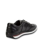 Men's Genuine Leather Casual Sneakers //  Black (Euro: 46)