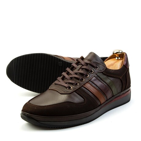 Ducavelli Line Mix Nubuck-Genuine Leather Men's Casual Shoes // Brown (Euro: 39)