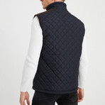 Quilted Vest // Navy Blue (M)