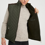 Quilted Vest // Khaki (XL)