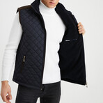 Quilted Vest // Navy Blue (M)