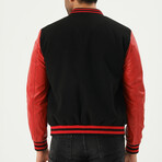 Varsity Jacket // Black + Red (S)