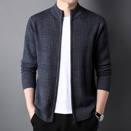 Zip Front Sweater // Gray (XS)