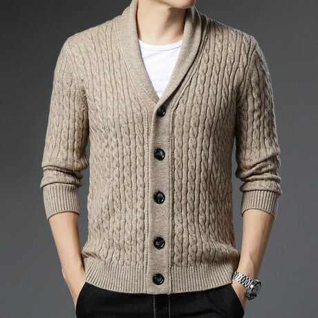 Button Up Cardigan // Camel (XS)