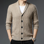 Button Up Cardigan // Camel (XS)
