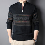 Quarter Zip Sweater // Black (XS)
