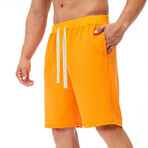 Drawstring Shorts // Orange (S)