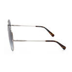 Women's Round Sunglasses // SF299S-041 // Silver + Gradient Smoke