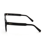 Women's Round Sunglasses // SF1068S-001 // Black + Gradient Smoke