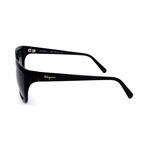 Women's Square Sunglasses // SF1018-001 // Black + Gradient Smoke