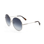 Women's Round Sunglasses // SF299S-041 // Silver + Gradient Smoke
