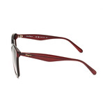 Wome's Square Sunglasses // SF1072S-630 // Crystal Burgundy + Gradient Brown