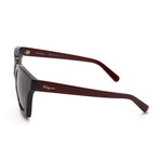 Women's Square Sunglasses // SF955S-613 // Dark Bordeaux + Gradient Brown