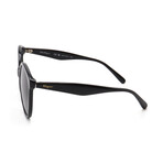 Women's Round Sunglasses // SF1071S-001 // Black + Gradient Smoke