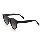 Women's Round Sunglasses // SF1068S-001 // Black + Gradient Smoke
