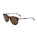 Unisex Round Sunglasses // SF911S-003 // Brown Melange + Brown