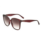 Wome's Square Sunglasses // SF1072S-630 // Crystal Burgundy + Gradient Brown