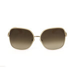 Women's Square Sunglasses // SF150S-721 // Brushed Gold + Ivory + Gradient Brown