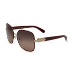 Women's Square Sunglasses // SF150S-728 // Gold + Burgundy + Gradient Brown