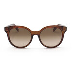 Women's Round Sunglasses // SF833S-210 // Crystal Brown + Brown