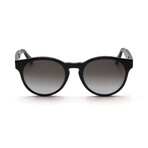 Women's Round Sunglasses // SF1068S-001 // Black + Gradient Smoke