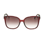 Wome's Square Sunglasses // SF1072S-630 // Crystal Burgundy + Gradient Brown