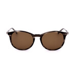 Unisex Round Sunglasses // SF911S-003 // Brown Melange + Brown