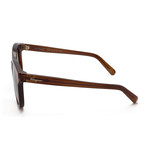 Women's Round Sunglasses // SF833S-210 // Crystal Brown + Brown