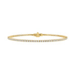 18K Yellow Gold Diamond Tennis Bracelet // 7.5" // New