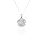 14K White Gold Diamond Pendant // Pendant Only // New