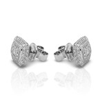 18K White Gold Diamond Earrings II // New