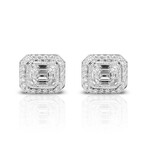 18K White Gold Diamond Earrings II // New