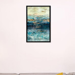 Teal & Gold Scape by Julian Spencer (26"H x 18"W x 1.5"D)