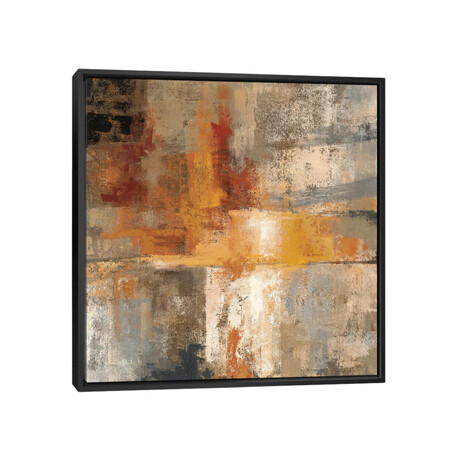 Silver and Amber Crop  by Silvia Vassileva (12"H x 12"W x 1.5"D)