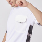 Crincle Pocket Oversize T-shirt // White (XL)