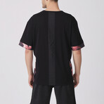Crincle Pocket Oversize T-shirt // Black (L)