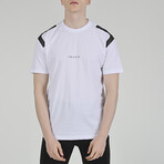 Shoulder Detail Oversize T-shirt // White (XL)