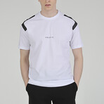 Shoulder Detail Oversize T-shirt // White (XL)