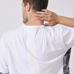 Crincle Pocket Oversize T-shirt // White (XL)