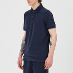 Terry Clotch Polo Shirt // Dark Blue (XL)