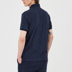 Terry Clotch Polo Shirt // Dark Blue (XL)