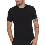 Set of 4 Crewneck T-Shirts // White + Anthracite + Dark Blue + Black (S)