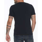 Set of 2 Crewneck T-Shirts //  Dark Blue + White (S)